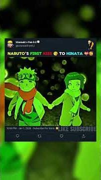 NARUTO'S FIRST KISS 😘 TO HINATA 💝🌹