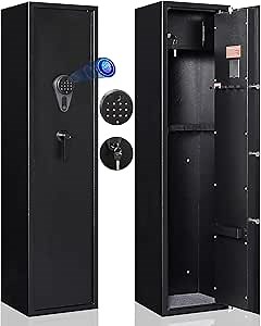 Amazon.com: KAER Large Biometric Rifle Safe, Fingerprint Gun Safe for 5-6 Rifles Shotguns, Quick Access Gun Safe Cabinet with Digital Keypad and Pistols Lockbox (Fingerprint 57''X13.58''X13.4'') : Sports & Outdoors
