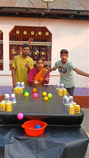 Amazing malti colour ball role funny family challenge ✅️ #shorts #games #youtubeshorts