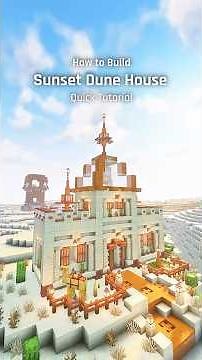 Minecraft Desert House Timelapse | Sunset Dune House