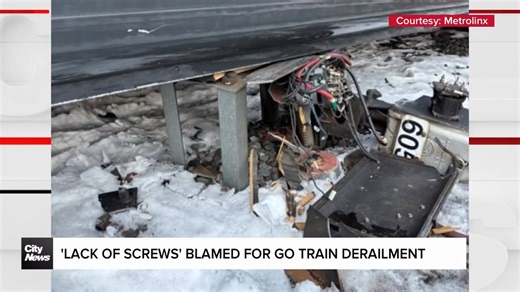 A lack of screws blamed for GO Transit derailment at Union Station