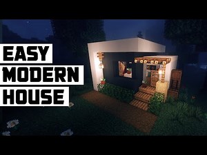 Small & Easy Modern House! Minecraft House Tutorial [ Girl builder in minecraft #1]
