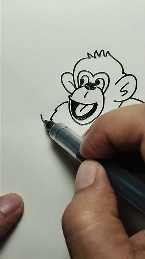 Monkey 🙉 Funny Easy Drawing #art #cartooning #monkeydrawing #caricature #storybook