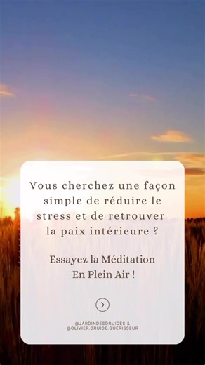 Méditation en Plein Air : Atelier au Jardin des Druides
