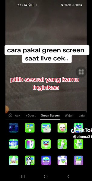 Cara Pakai Green Screen Saat Live di TikTok