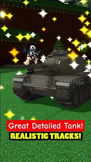Roblox Build a Boat for Treasure Realistic Great Detailed Tank! Tracks & Spring Shell #babft #roblox