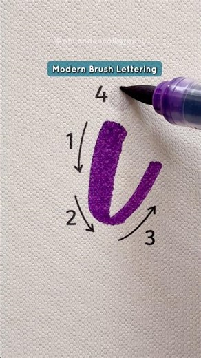 Modern Brush Lettering - Letter I Tutorial for Beginners #nhuandaocalligraphy #modernbrushlettering