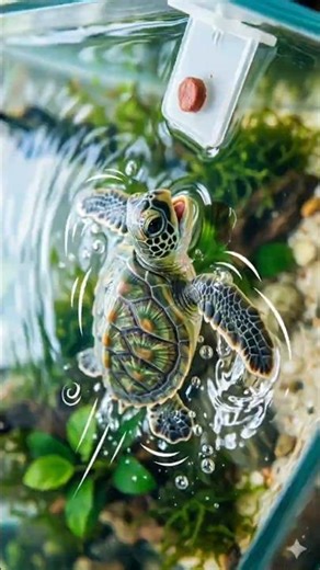 Cute Turtle Can’t Wait for Its Snack! 😍🐢