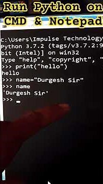 Run Python on CMD & Notepad #python #pythontutorial #pythonprogramming