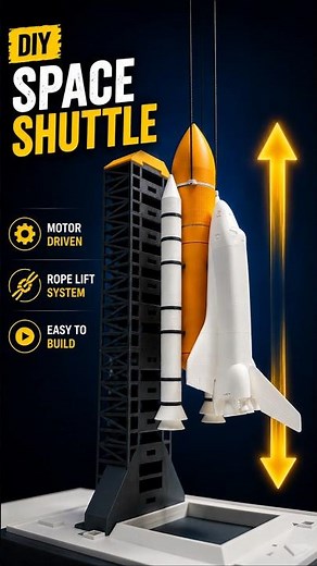 Diy motorized space shuttle lift system 3d printed