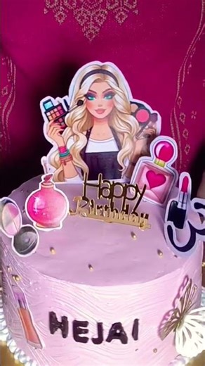 makeup theme cake#birthdayparty girl most lovely cake design