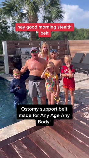 An ostomy support belt made so you can enjoy special times like this with your family! Ambassador Moi loves to use his Neoprene Stealth Belt in the water with his grandchildren. #stealthbelt #nursesoftiktok #nursesoftiktok #wocnurse #ostomyawareness #herniabelt #crohnsdisease #herniabelt #urostomybag #ostomybelt #ostomybag #ileostomy