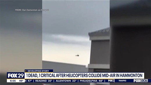 NJ helicopter crash: Video shows chopper in freefall moments after midair collision