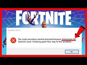 How to FIX Fortnite GameInput.dll Error | Fortnite GameInput.dll Missing Error
