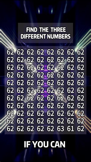 Eye Test Challenge: Find the Hidden Numbers