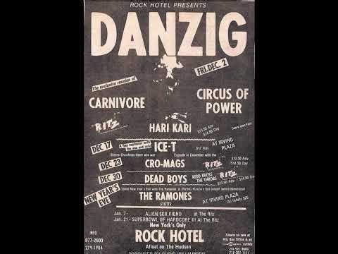 Danzig- The Ritz, New York City 12/2/88 xfer f/1st gen audio cassette Samhain Misfits Complete