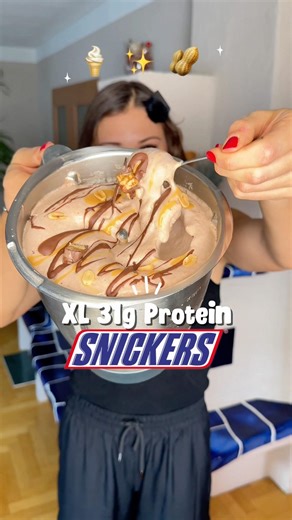 XL 31g Protein Snickers Softeis nur 248kcal 🍫✨