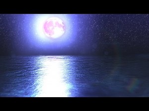【フリー素材 / HD】 幻想的な月夜の海 CGアニメーション素材（ループ可能） 1080p 60fps エフェクト After Effects AE アフターエフェクト 結婚 余興