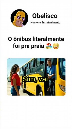 Realmente o ônibus foi pra praia 😂 #memes #humor