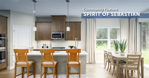 Step into relaxed Florida living at Spirit of Sebastian! 🌴✨ Quick move-in single-family homes from the mid $300s offer spacious layouts, open floorplans, and outdoor living areas designed for comfort and entertaining. Just minutes from the ocean and local dining, shopping, and recreation, Spirit of Sebastian combines coastal convenience with a serene, community-focused lifestyle. 🏡 🔗 Discover your new home and start enjoying the Florida coast today: https://bit.ly/4t4nYMu | Ryan Homes