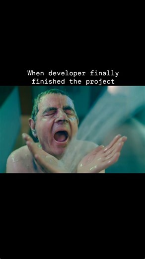 Developer Weirdness | IT humor on Instagram: "When developer finally finished the project | Don't miss a thing! Follow now! | | | | #programminghumor #programmingmemes #developerlife #devlife"