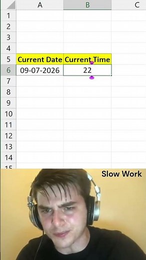 Automatically Show current Date and Time in Excel #excelformula #currenttime