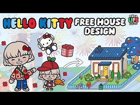 Adorable Hello Kitty FREE House Build In Toca Life World 💙❤️💛 | Toca Boca House Makeover