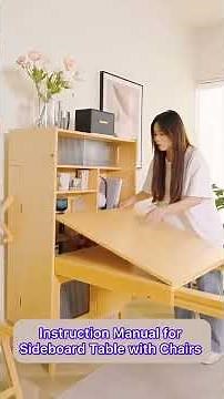 Instruction Manual for Sideboard Tabel with Chairs