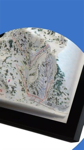 Alta Ski Resort 3D Raised Relief Map
