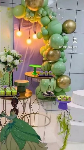 Festa de 15 anos temática . Princesa e o sapo #encanto #15anos #festas #festas #viralshort