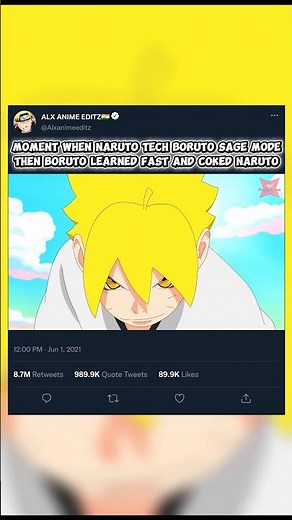 Naruto Tech Boruto Master SAGE MODE Fast Then NARUTO........☠️