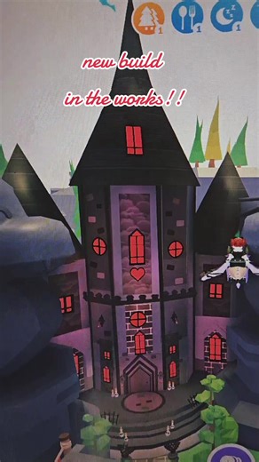 Gothic Castle Build in Adopt Me - Dark House Decor Ideas