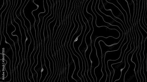 White contour topography shape animation background. 2D computer rendering pattern