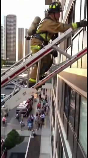 Bloopers: Firefighter Climbs 5 Stories to Save a Scared Cat 😂💥