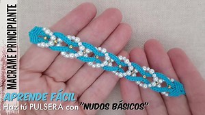 Esta pulsera tan mona  de macramé con perlitas es ideal para un regalo o para vender, ¿verdad? Pues verás que es bien fácil de hacer