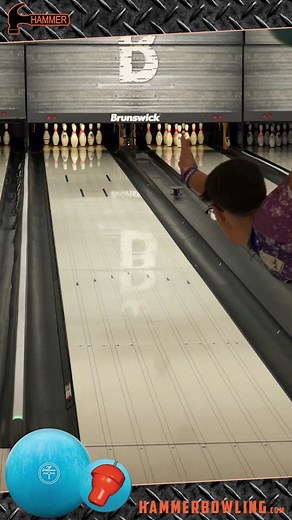 😮‍💨 😮‍💨 this kid just absolutely slings it! Watch Brandon Bohn crush ‘em with his NU Blue Hammer! Brandon really appreciates the urethane-like smoothness in the fronts with some added pop downlane. 🥇 #hammerbowling #nothinghitslikeahammer🔨 #NUBlue #bowling #bowlingtiktok