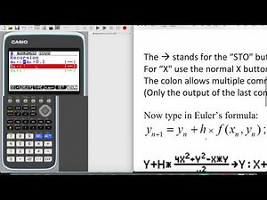 Euler's Method on Casio fx-CG50