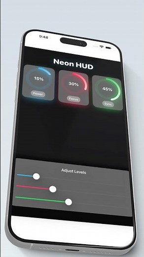 ⚡ SwiftUI Neon HUD