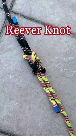Reever Knot. The Reever Knot is a secure bend for joining two ropes. An important attribute of the knot is that each line going in and out of the knot is clamped at two points within the knot. For this reason it is considered secure and resistant to being shaken loose when subject to intermittent loads. #tyingknots #boating #boatlife #climbing #knottutorial #tiktok @TikTok @TikTok Trends @TikTok Europe @tiktokglobal @Dicas de NÓ @Faisal Karim @knot 🪢 tips @Nono Ranch