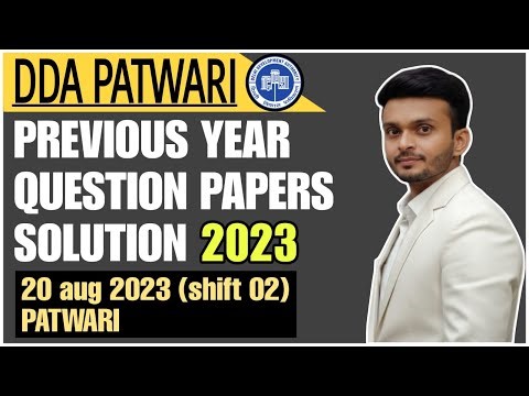DDA PREVIOUS YEAR PAPER SOLUTIONS WITH EASY TRICKS DDA 2023