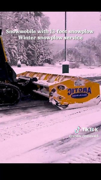 Extreme Snowplowing with 13-Foot Snowmobile Plow
