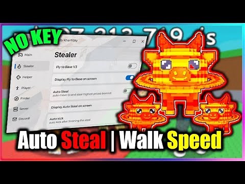 🌋 Steal a Brainrot Script - Auto Steal, Bypass anti Walkspeed (NO KEY !!)