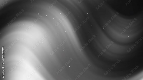 Grayscale wavy patterns with dust particles scattered for modern design projects, backgrounds, minimalist aesthetics, abstract concepts, and digital art creations.