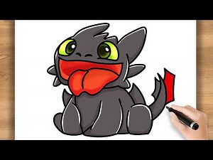How to Draw Toothless Cute Easy Step by Step