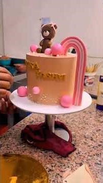 Sugar paste teddy bear#decoration#cake#Rambo#cake