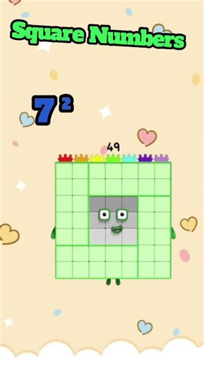 SQUARE NUMBERS EXPLORATION : LEARN FROM ONE TO TEN | #youtubeshorts #shorts #educationalfunblocks