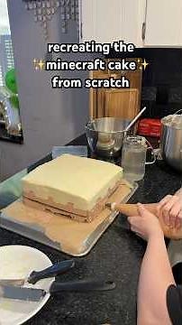 Making the MINECRAFT cake in REAL LIFE!! #minecraftparty#minecraftcake#homemadecake#cakefromscratch