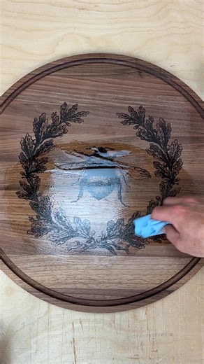 Serving Board Glow-up ✨ Try Scorch Paint, https://scorchmarker.com/products/scorch-paint #scorchpaint #woodenboard #makeover | Scorch Marker