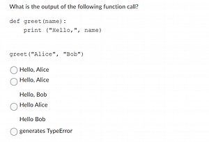 What is the output of the following function call?pythondef ... | Filo