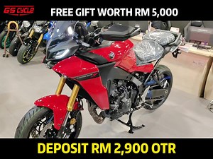 🏍️YAMAHA TRACER-900GT 🚚Free Delivery West Malaysia ⭐Cash ⭐Loan ⭐Trade IN⭐ ⭐Basic selling price : RM 69,XXX ⭐Free gift Voucher : Rm 5,000 ⭐Ready stock colour : Sliver , Red ⭐2 Years Warranty . (Termasuk On The Road) 🔥Downpayment Rm 2,900 OTR 7 Years x Rm 1,043 6 Years x Rm 1,175 _________________________________ FREE GIFT WORTH RM 5,000 _________________________________ Free gift items 1) Top box Rack 2) Helmet Full face 3) Riding Jacket 4) Hand Gloves 5) Safety Lock 6) Tank Protector Pad 7) C